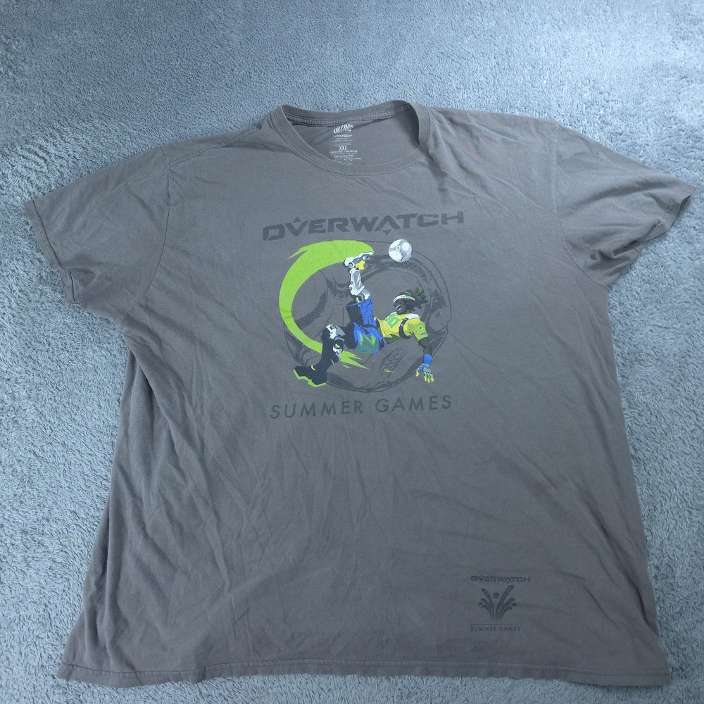 Blizzard Entertainment Shirt Mens 2XL Gray Overwatch Lucio Summer Games Tee